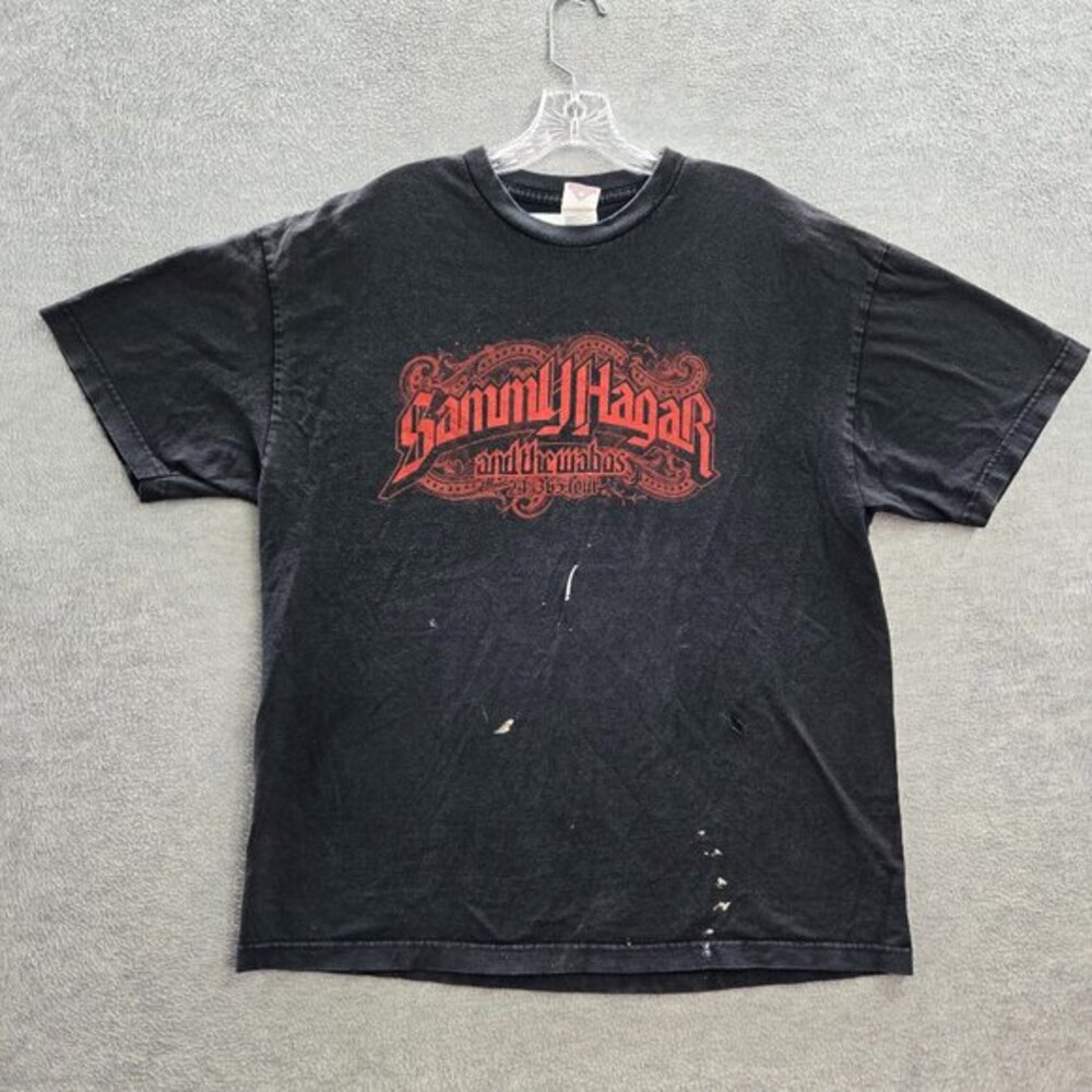 Sammy Hagar Men Shirt XL Black The Wabos 24 365 Tour Concert Tee READ